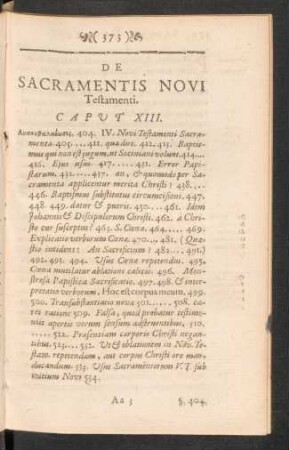 De Sacramentis Novi Testamenti. Caput XIII.