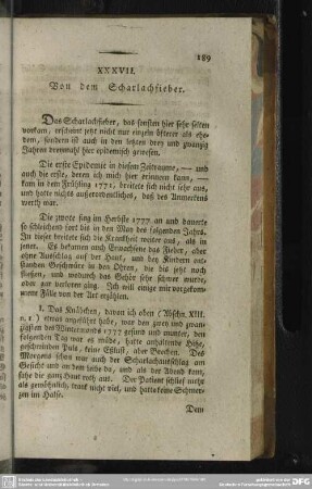 XXXVII. Von dem Scharlachfieber