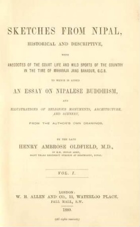 Vol. 1: Sketches from Nipal