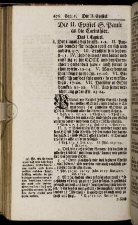 Die II. Epistel S. Pauli an die Corinthier.