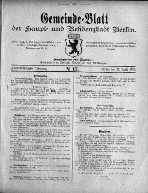 1911,17: No. 17, 23. April 1911