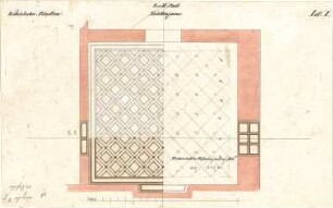 Gärtner, Friedrich von; München; Wittelsbacherpalast - Parkettboden im Toilettenzimmer 1. OG u. 2. OG (Teilansicht)