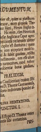 Conscientiae bonae gaudium in Thoma Moro mortem heroice subeunte exhibitum : Meditatio II