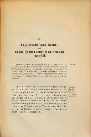 Die Bestrebungen zur Gründung einer eidgenössischen Hochschule : 1758 - 1874