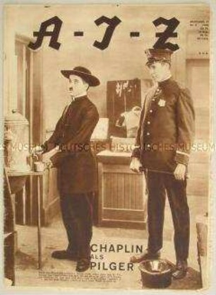 Proletarische Wochenzeitschrift "A-I-Z" u.a. über den antikolonialen Kampf in Afrika und einen Film mit Charlie Chaplin