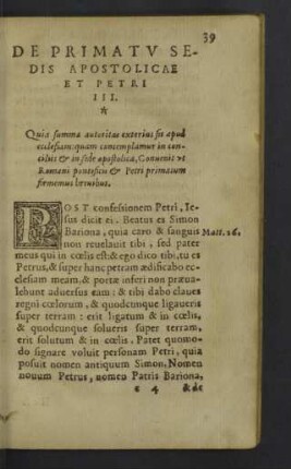 De primatu sedis apostolicae et Petri III.