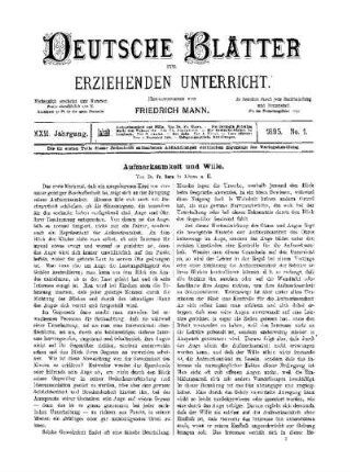 Aufmerksamkeit und Wille
