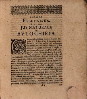 Sub Praesidio ... Dn. Joh. Christophori Falckners, ... Discursum Hunc Juridicum De Autocheiria Publice Eruditorum disquisitioni submittit Nicolaus Francke
