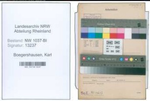 Entnazifizierung Karl Boegershausen , geb. 17.12.1882 (Fabrikant)