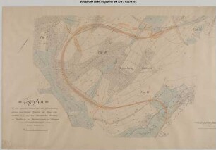 Waldbröl: Projektierte Gleisverbindung zwischen den Bahnhöfen der Reichsbahn u. Rhein-Sieg Eisenbahn in Waldbröl. Lageplan für einen generellen Entwurf über eine Gleisverbindung zwischen dem Bahnhof Waldbröl der Rhein-Sieg Eisenbahn A.G. und dem Reichsbah