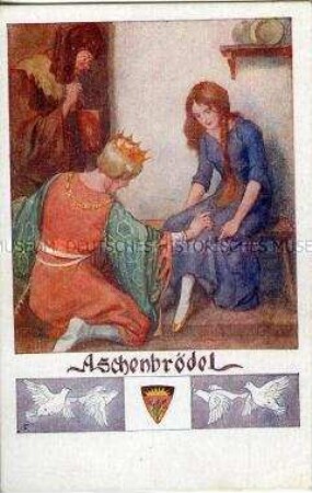 Märchen-Illustration, Postkarte des Deutschen Schulvereins Nr.564