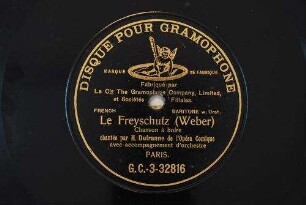 Le freyschutz : Chanson a boire / (Weber)