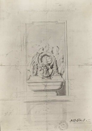 Dresden, Coselpalais, alter Bau, Entwürfe für die Wassertröge