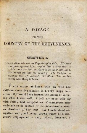 Gulliver's Travels, 4. Lemuel Gulliver's voyage to Houyhnhnms