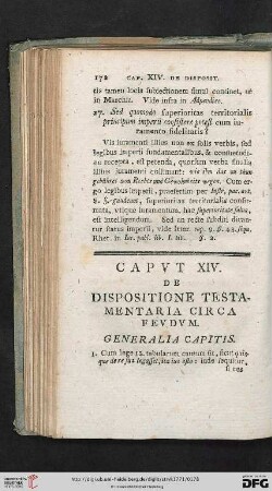Caput XIV: De dispositione testamentaria circa feudum