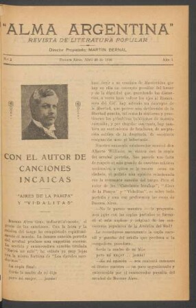 1926,1,2: año 1, n.o 2 (abril 29 de 1926)