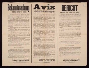 "Bekanntmachung über das Halten von Tauben"