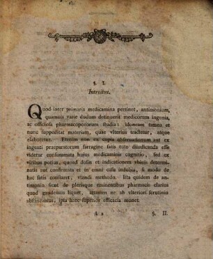 Analecta de antimonii crudi et antimonialum praecipuorum usu medico : dissertatio inauguralis