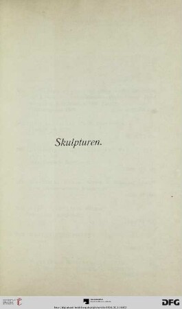 Skulpturen (Nr. 564-592)
