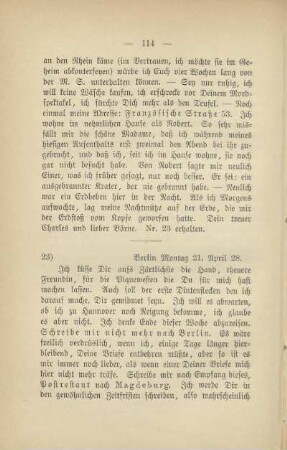 23) [Brief vom] 21. April 1828
