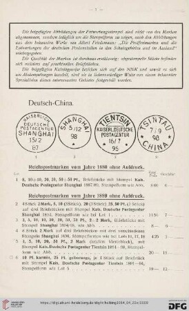 Deutsch-China (Nr. 1-69)