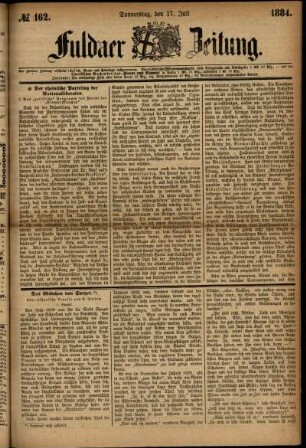 Ausgabe vom Donnerstag, den 17. Juli 1884.