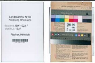 Entnazifizierung Heinrich Fischer , geb. 16.09.1888 (Kaufmann)