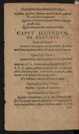 Caput Secundum. De Clavibus.