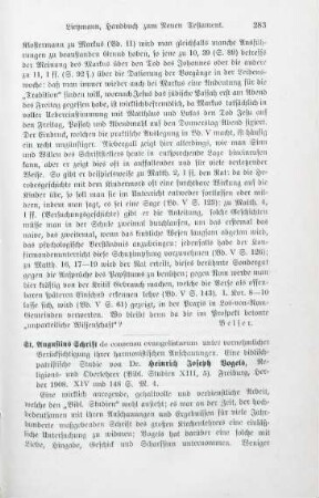 283-285 [Rezension] Vogels, Heinrich Josef, St. Augustins Schrift De consensu Evangelistarum