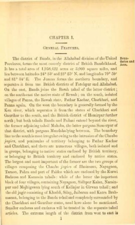 Chapter I. General features