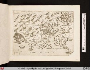 Landkarte von Colfo di Venetia und Umgebung.