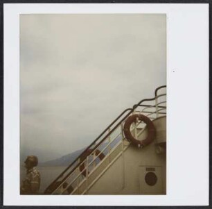 Wolfram Siebeck auf einem Schiff auf dem Comer See