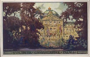 Postkartenalbum. "Karlsruhe - Grossherzogliches Palais". Großherzogliches Palais