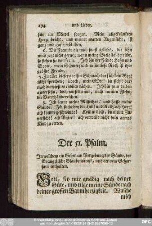 Der 51. Psalm.