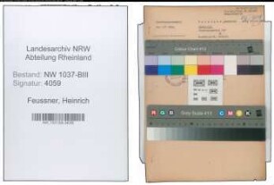 Entnazifizierung Heinrich Feussner , geb. 17.11.1900 (Drogist)