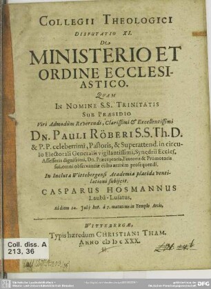 11: De ministerio et ordine ecclesiastico