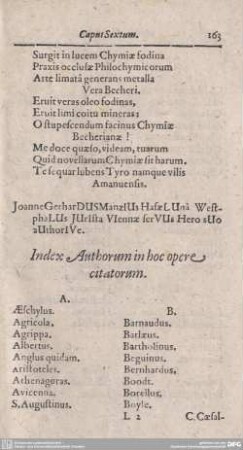 Index Authorum in hoc opere citatorum.