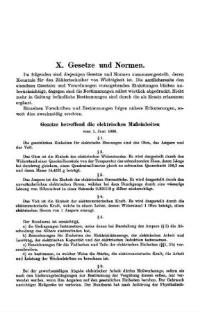 Gesetze betreffend die elektrischen Maßeinheiten vom 1. Juni 1897