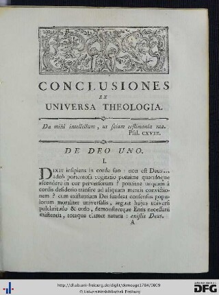 De Deo Uno.