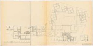 Gartenanlage des Instituts zur Erlangung der Hochschulreife, Oberhausen: Grundriss kellergeschoss 1:500