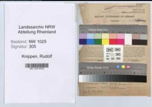 Entnazifizierung Rudolf Knippen , geb. 05.07.1886 (Oberstudiendirektor)