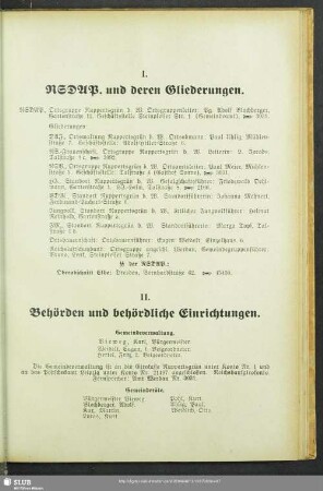 I. NSDAP und deren Gliederungen