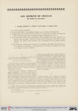 Les sources du Speculum