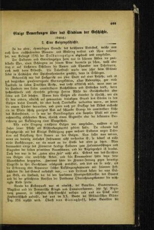 Einige Bemerkungen über das Studium der Geschichte : (Schluß)