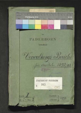Verwaltungsbericht für 1892/93