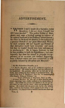 The plays of William Shakspeare : In 21 volumes ; with corrections and illustrations of various commentatores, Vol. 1. Prefaces and Life of Shakespeare by different Authors