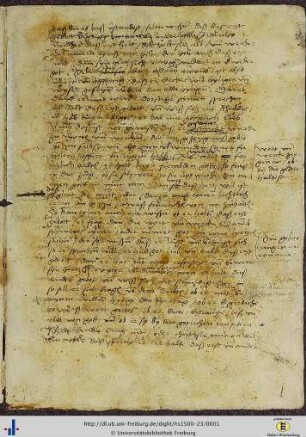 Geistlicher Traktat, Fragment