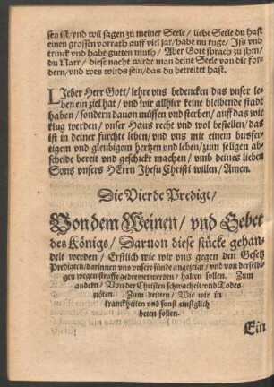 Die Vierde Predigt ...