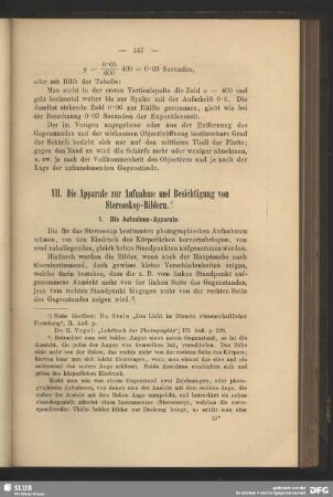 VII. Die Apparate zur Aufnahme und Besichtigung von Stereoskop-Bildern