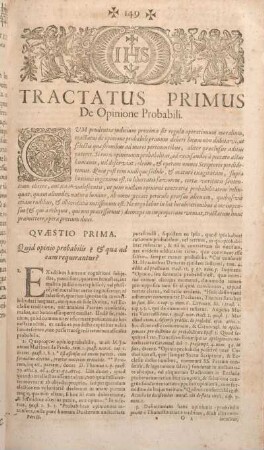 Tractatus Primus De Opinione Probabili.